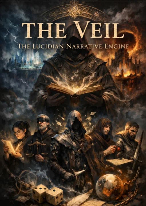 Cover of The Veil: The Lucidian Narrative Engine
